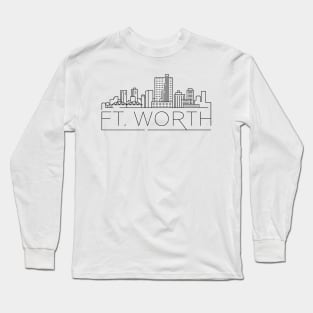 Ft. Worth Minimal Skyline Long Sleeve T-Shirt